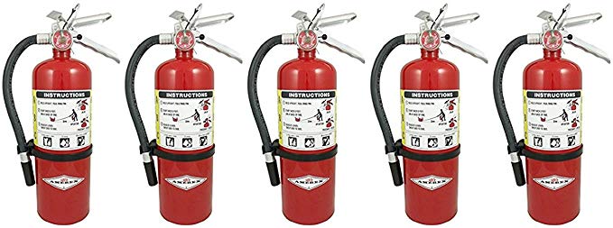Amerex B500, 5lb ABC Dry Chemical Class A B C Fire Extinguisher (5, 7.25