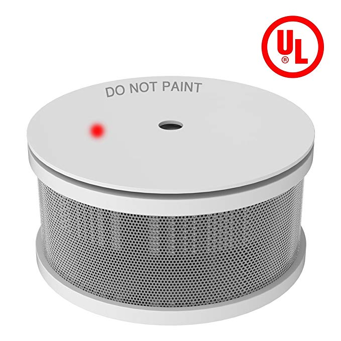 UL Listed Mini Smoke Alarm, Ardwolf Photoelectric Smoke Detector with Lithium Battery Power, 10-Years Service Time, GS521C Fire Alarm Work for Home, School, Hotel, Hospital, Warehouse